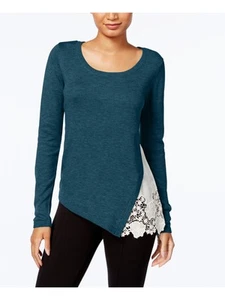 KENSIE Womens Teal Long Sleeve Scoop Neck Top Size: XS - Picture 1 of 9