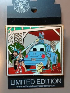 DISNEY PIN LE STITCH LILO WASHING THE CAR VW BEETLE BUG PHOTO SUNDAYS DISNEYLAND - Picture 1 of 7