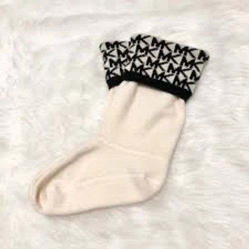 Michael Kors Bota Calcetines Crema Negro Logo Puño L/XL Acogedor Salón Ropa de Dormir Foto 1 de 4