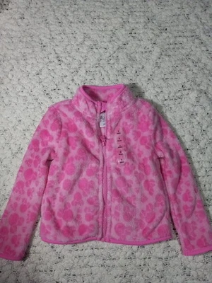 Suéter de lã rosa menina Disney com zíper e bolsos laterais tamanho 2 - Imagem 1 de 4