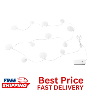 IKEA AKTERPORT LED Lighting Chain With 12 Lights Battery-Operated/Pebbles White - Picture 1 of 5