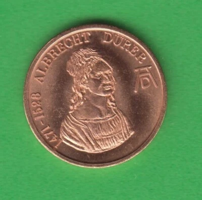 Medaille berühmte Personen Kupfer Albrecht Dürer Die betenden Hände - Bild 1 von 2