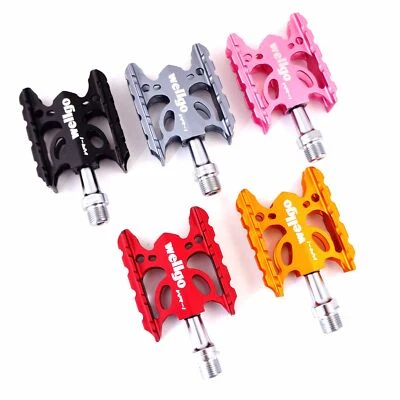 Wellgo WR-1 9/16" Aluminum MTB Road Platform Bike Pedal-Black-Red-Gold-Pink-Gray - Image 1 of 4