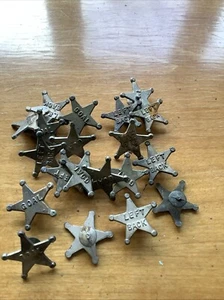 20 Vintage Small Metal Star Badges / Pins “Goal” & “Left Back” - Picture 1 of 9
