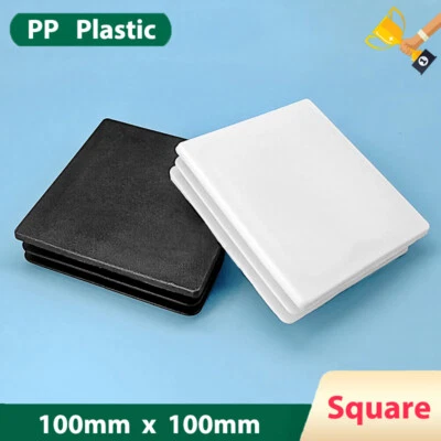 Tapón de tubo cuadrado de 100x100 mm tapa de extremo tapón de tubo tapón protector de plástico Foto 1 de 4