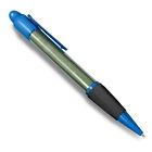 Blue Ballpoint Pen  - Khaki Science Atom Print Chemistry Physics  #45463