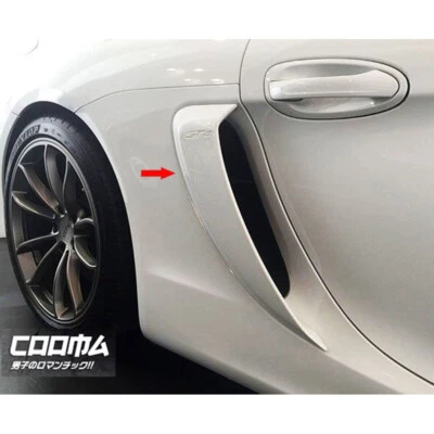 Painted ABS Side Air Scoop Vents Intake for Porsche 981 Cayman Boxster W/ Logo Foto 1 de 4