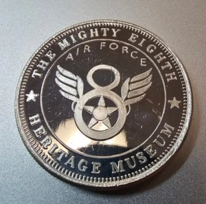 MIGHTY OCTAVO MUSEO CONMEMORATIVO DE LA FUERZA AÉREA 1 OZ MEDALLA DE PLATA .999 #1378 - Imagen 1 de 4