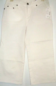 PETITE SOPHISTICATE WOMEN'S WHITE CAPRI/CROPPED JEANS-SIZE 4P-COTTON BLEND--NWT - Picture 1 of 5