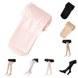 Girl Solid Color Elastic Velvet Panty Hose Thin Breathable Dance Tights Hosiery - Picture 1 of 16