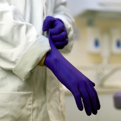 1000 4m Indigo ELECTRA BLUE Nitrile Medical Exam Gloves Lat Powder Free S M L XL - Image 1 of 4