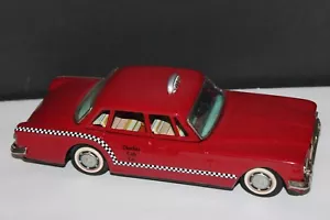 VERY NICE TIN FRICTION CUSTOM BANDAI 1962 PLYMOUTH VALIANT CHECKER TAXI CAB - Picture 1 of 12