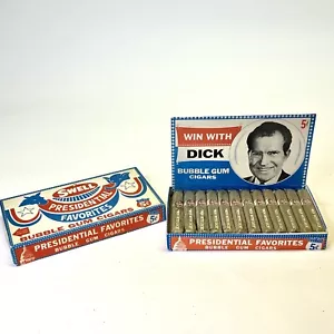 1968 "Win with Dick" Presidential BubbleGum Cigars Richard Nixon Swell 24 Cigars - Imagen 1 de 11