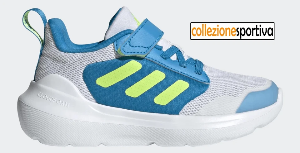 SCARPE BAMBINO/BAMBINA ADIDAS TENSAUR RUN 3.0 JQ4850 col. grigio/turchese/giallo - Immagine 1 di 4