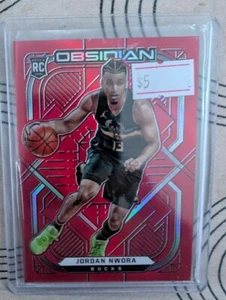 2020-21 Panini Obsidian - Electric Etch Red Flood #173 Jordan Nwora (RC) - Picture 1 of 2