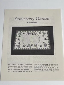 Lily Strawberry Garden Place Mat Crochet Pattern D12 - Picture 1 of 5