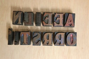 Printers Blocks Original 1-3/8ths inch Alphabet letters in Capitals - Picture 1 of 4