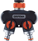 GRIFEMA GE1401-2 Garden Hose Splitter 2 Way, Double Hose Connector, Y Valve Tap