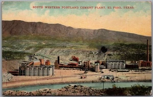 Postcard El Paso Texas c1910s South Western Portland Cement Plant - Picture 1 of 2
