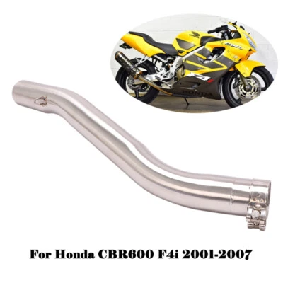Exhaust Middle Link Pipe Connecting Section 51mm For Honda CBR600 F4i 2001-2007 - Image 1 of 4