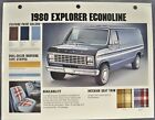 1980 Ford Econoline Explorer Van Truck Informacje o dealerze Arkusz broszury Doskonały oryginalny