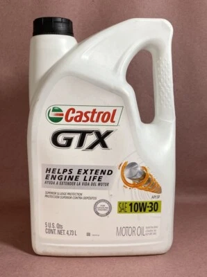 Castrol GTX 10W-30 Conventional Motor Oil, 5 Quarts - Image 1 of 3