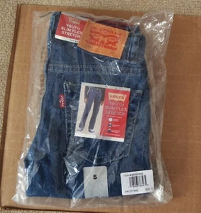 Levi's Youth Slim Stretch Blue Jeans 511 Size 5 NIP New In Package - Picture 1 of 5