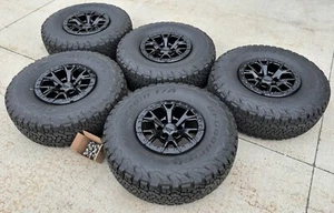 RAPTOR R 17” GLOSS BLACK 37” BRONCO FORD F-150 OEM BEADLOCK WHEELS TIRES TPMS - Picture 1 of 24