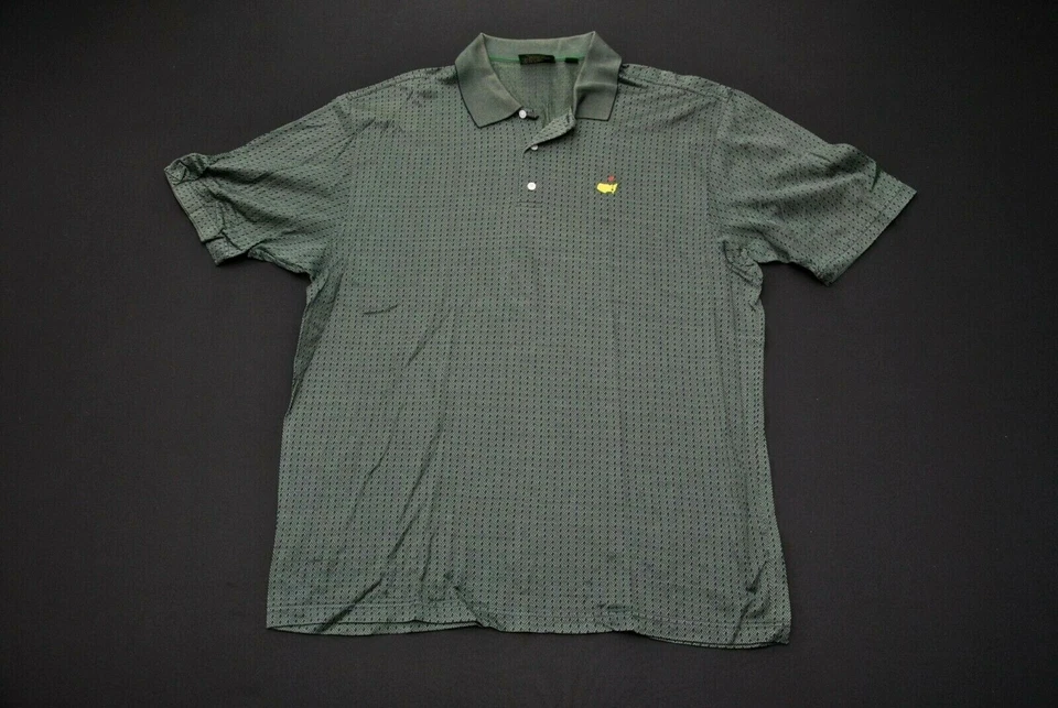 Augusta National The Masters Collection Golf Polo Shirt XL Green Herringbone - Image 1 of 4