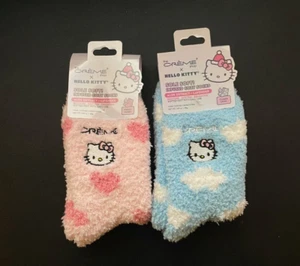 THE CREME SHOP SANRIO HELLO KITTY SOLE SOFT INFUSED COZY SOCKS - LOT OF 2 PAIRS - Picture 1 of 5