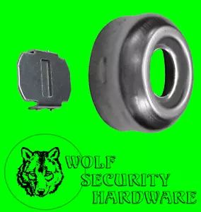 Ford Lincoln Door Lock Face Cap & Dust Shutter Assembly Chrome - Foto 1 di 2