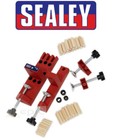 Sealey Dowelling Jig 6,8 & 10mm Wood Screw Dowel Holes & Clamps, Pins Set DJ01