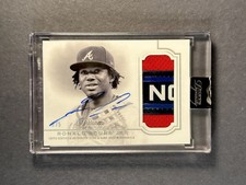 2020 Topps Dynasty RONALD ACUNA JR /5 POSTSEASON GAME USED PATCH AUTO AUTOGRAPH