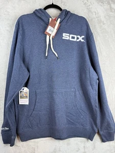 Mitchell & Ness Medias Blancas Hombres Sudadera con Capucha Grande MLB Medias Blancas Clásica Terry Francés - Imagen 1 de 4