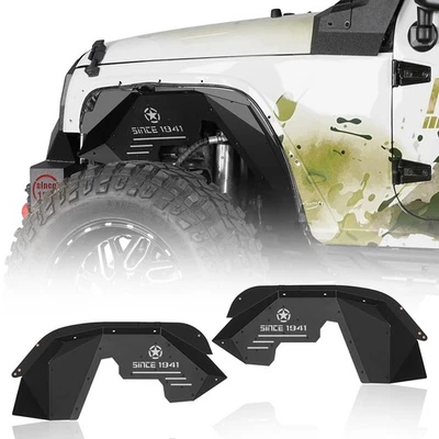 Forros interiores de aluminio para guardabarros delanteros 2 piezas para Jeep Wrangler JK 2007-2018 Foto 1 de 4