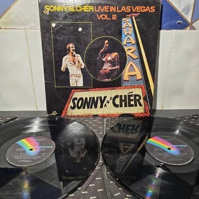 Sonny & Cher - Live In Las Vegas Vol. 2 - 2 x Vinyl LP - MCA 1974 - EX/VG+ - Image 1 of 4