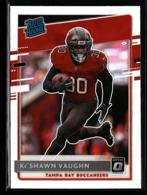 Ke'Shawn Vaughn 2020 Donruss Optic #186 Holo Prizm Rated Rookie Buccaneers RC - Image 1 of 2
