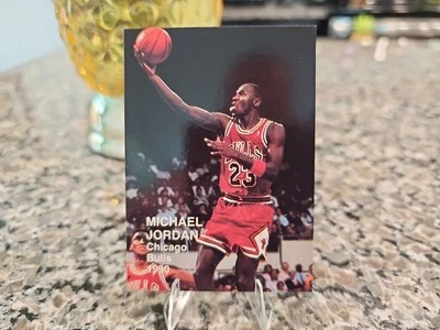 1990 NBA суперзвезды промо-карта Майкл Джордан Chicago Bulls... НЕТРОНУТЫЙ... АУКЦИОН  - Изображение 1 из 2