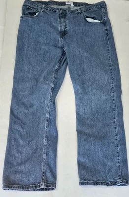 Pantalones de mezclilla azules relajados rectos grandes y altos Saddlebred para hombre 44 x 32 ¡Bonitos! Foto 1 de 4