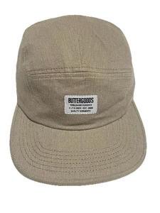 BUTTER GOODS 5 Panel Tan Corduroy Cap Hat Adjustable Strap USA Made - Picture 1 of 5