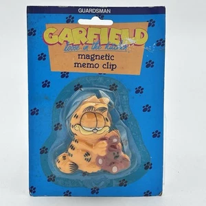 Garfield lose in der Küche magnetischer Memo Clip - mit Keks 1978 Vintage neu aus altem Lagerbestand - Bild 1 von 4