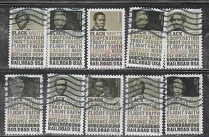 US Sc# 5834-5843 UNDERGROUND RAILROAD USED SET of 10 OFF PAPER SOUND - Picture 1 of 1