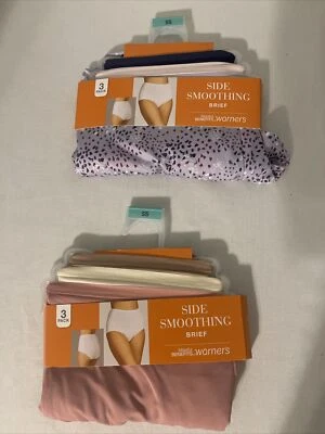 WARNER'S SIDE SMOOTHING BRIEFS SIZE 5 SMALL 2 PKS. (6 PAIRS) NEW - Image 1 of 4