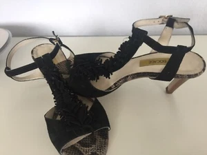 Sandale Pumps Wildleder schwarz Größe 37 - Bild 1 von 3