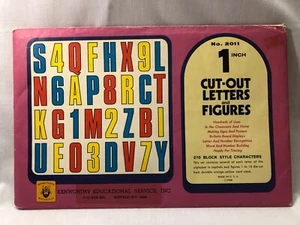 Vintage Kenworthy Educational 1" Buchstaben & Zahlen Schablonen, Nr. 2011, um 1958 - Bild 1 von 4