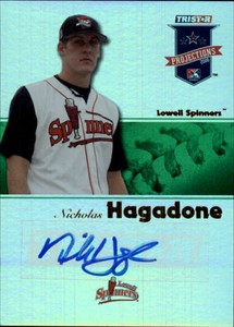 2008 TRISTAR PROjections Autographs Reflectives Green #214 Nick Hagadone /50 
