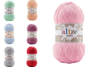 5 x 100 g ALIZE Bella 100 Baumwollgarn Strickgarn - Bild 1 von 50
