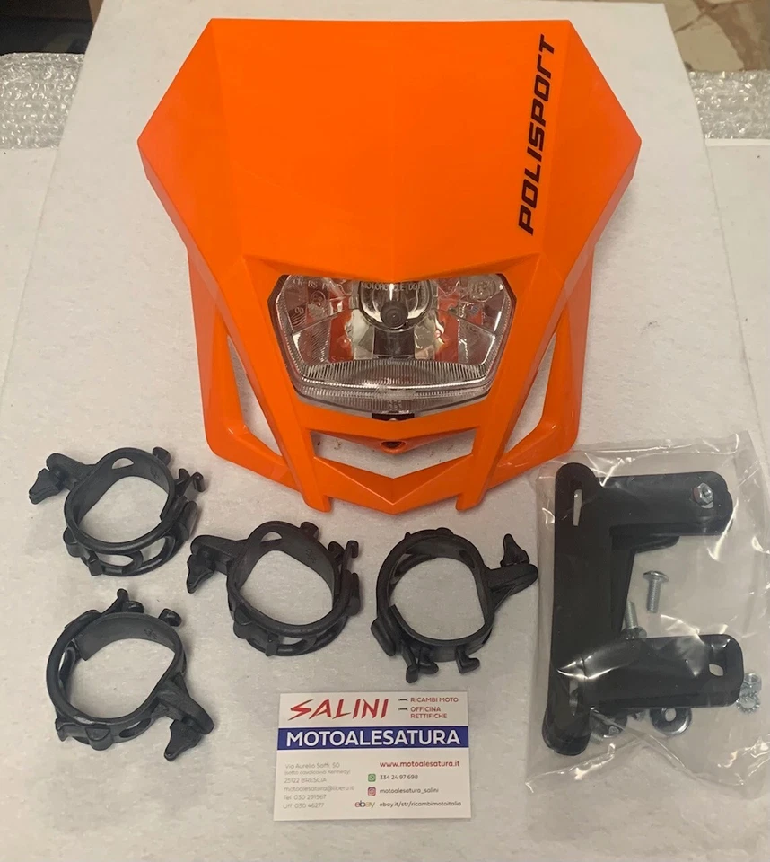 Maske Polisport Lmx Orange Motorrad Enduro - Halogenlampe - Bild 1 von 4