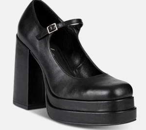 Wild Pair Womens Octavia Buckle Mary Jane Heels Shoes Size 8 Black - Picture 1 of 3