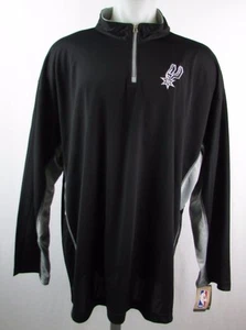 San Antonio Spurs NBA Herren Big & Tall 1/4-Reißverschluss Pullover Aufwärmen Trainingsjacke - Bild 1 von 6